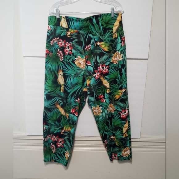 Pinup Girl Clothing Parrot Tropical High Waist Trousers 2XL - Picture 3 of 5